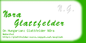 nora glattfelder business card